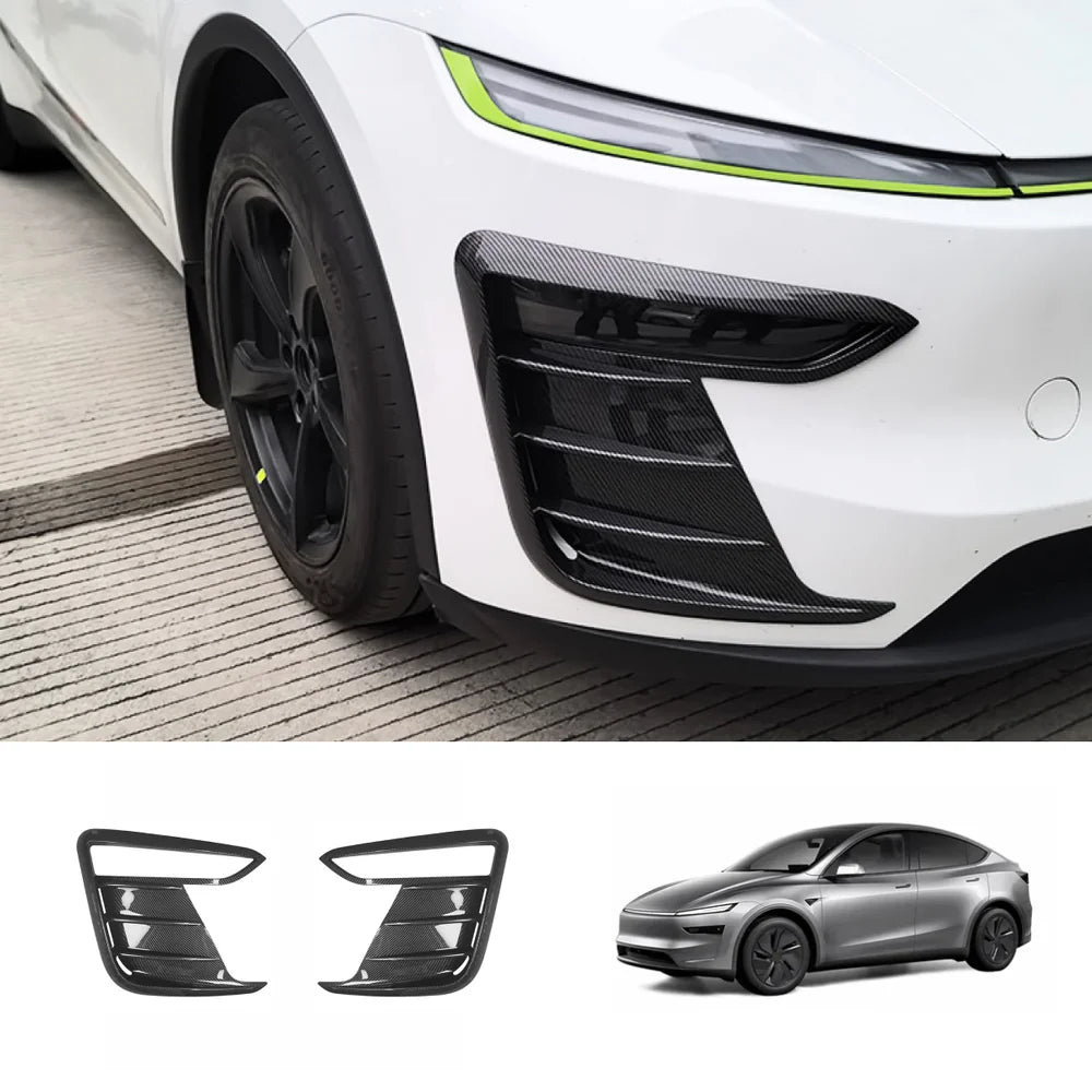 ABS Fog Light Trim Covers Exterior Upgrade for Tesla Model Y Juniper 2025+