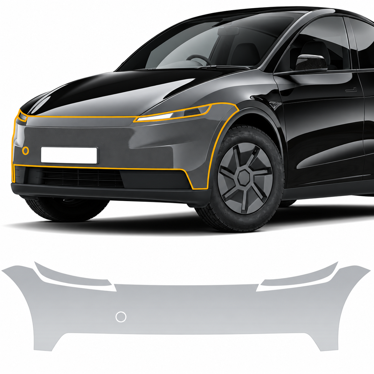 Pre-Cut TPU Clear Paint Protection Film Kit for Tesla Model Y Standard 2025.11+