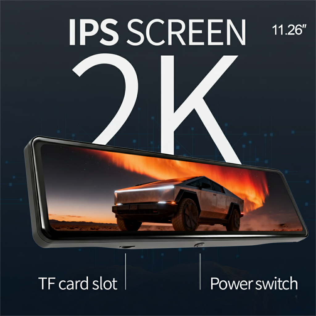 S92/S11 11.6 Inch Streaming Rearview Mirror Recorder For Tesla Cybertruck