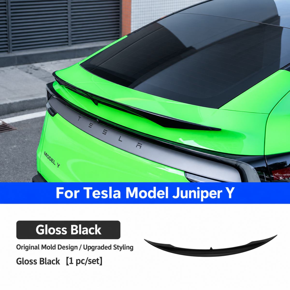 ABS MC-Style Performance Rear Spoiler for Tesla Model Y Juniper 2025.03+