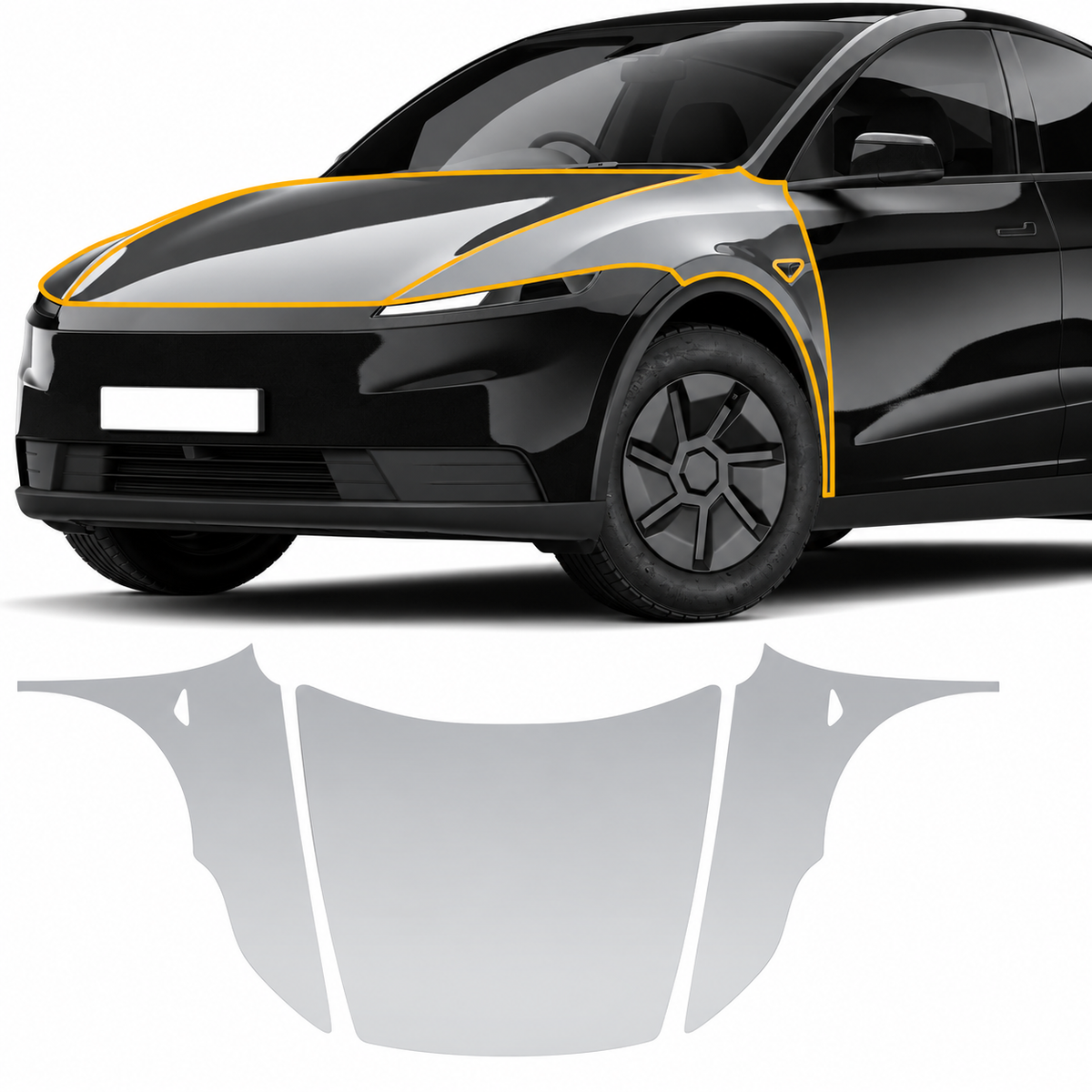 Pre-Cut TPU Clear Paint Protection Film Kit for Tesla Model Y Standard 2025.11+