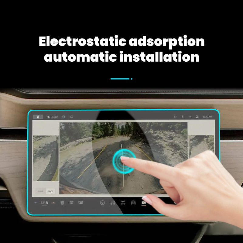 Interior Tempered Glass Screen Protector for Rivian R1T/R1S Center Console & Instrument Cluster