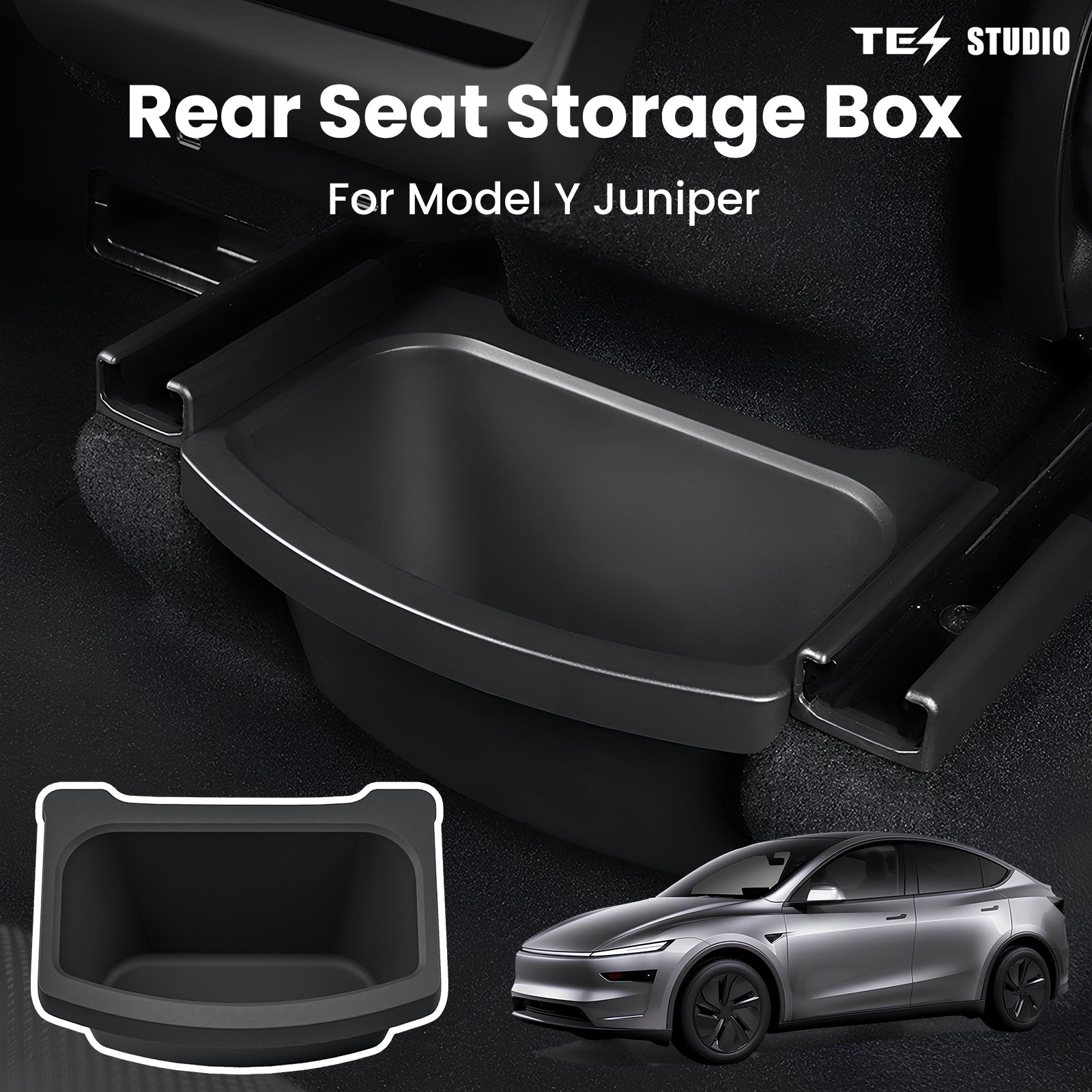 Tesla Model Y Juniper Rear Center Console Organizer Tray 2nd Row Seat Organizer Container Tesstudio®