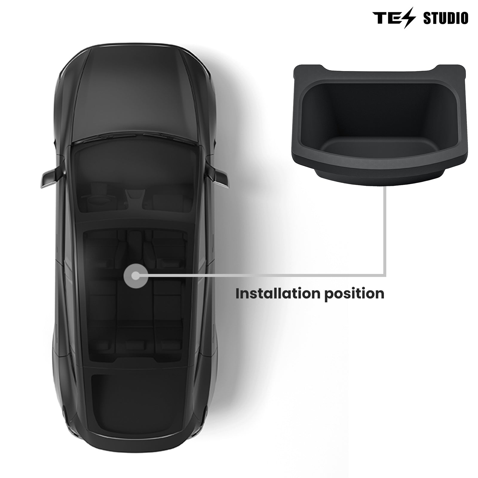 Tesla Model Y Juniper Rear Center Console Organizer Tray 2nd Row Seat Organizer Container Tesstudio®