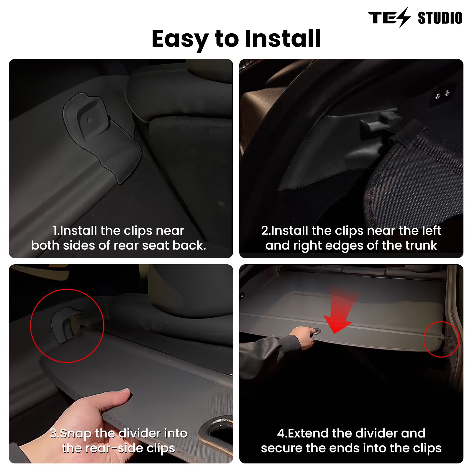 Tesla Model Y Juniper Interior Accessories Cargo Cover Rear Trunk Shield Privacy Cover Tesstudio®