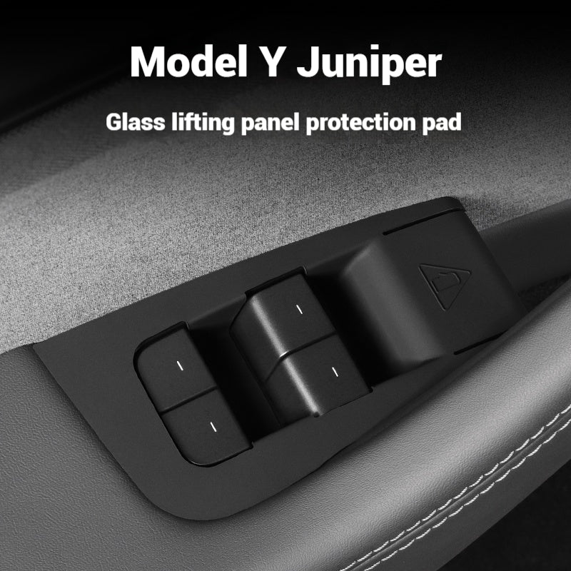 Door Window Control Panel Cover Door Lock Switch Button Trim Accessories For Tesla Model Y Juniper