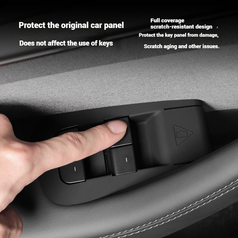 Door Window Control Panel Cover Door Lock Switch Button Trim Accessories For Tesla Model Y Juniper