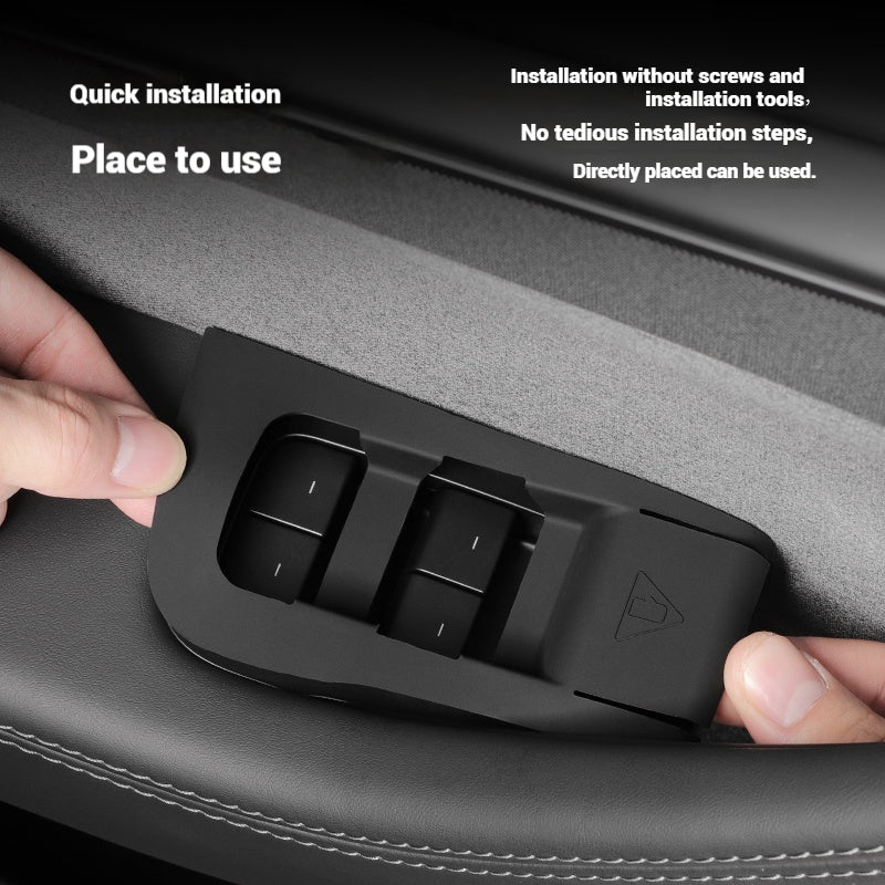 Door Window Control Panel Cover Door Lock Switch Button Trim Accessories For Tesla Model Y Juniper