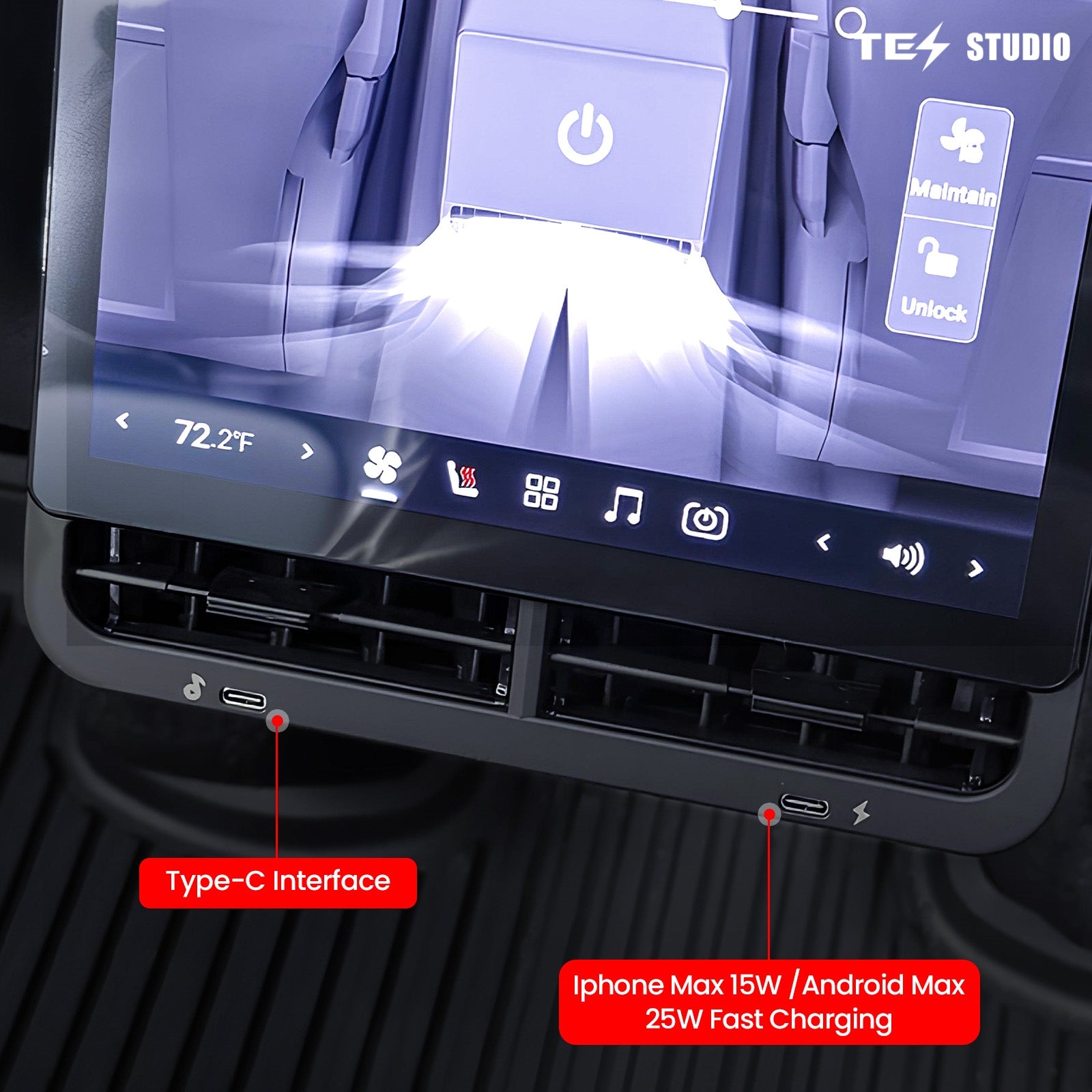 Tesla Model 3/Y R89 Rear Display Screen Rear Entertainment Display Tesstudio®