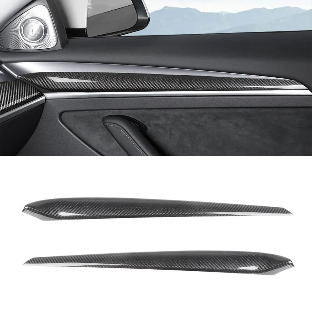 Tesla Model 3 Carbon Fiber — side profile on dashboard