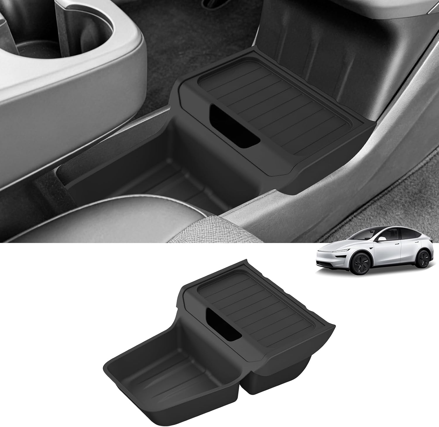 Model Y Juniper Center Console Organizer Tray – Non-Slip Storage Box for Tesla 2025-2026 - Tesstudio