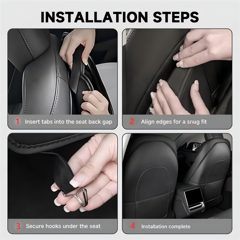 Premium Seat Back Kick Protector for Tesla Model 3/Y/X/S