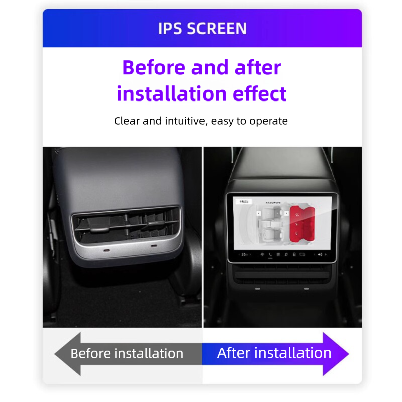 8 Inch Smart IPS Display HD Video R8 Plus Rear Entertainment Screen for Tesla Model 3/Y