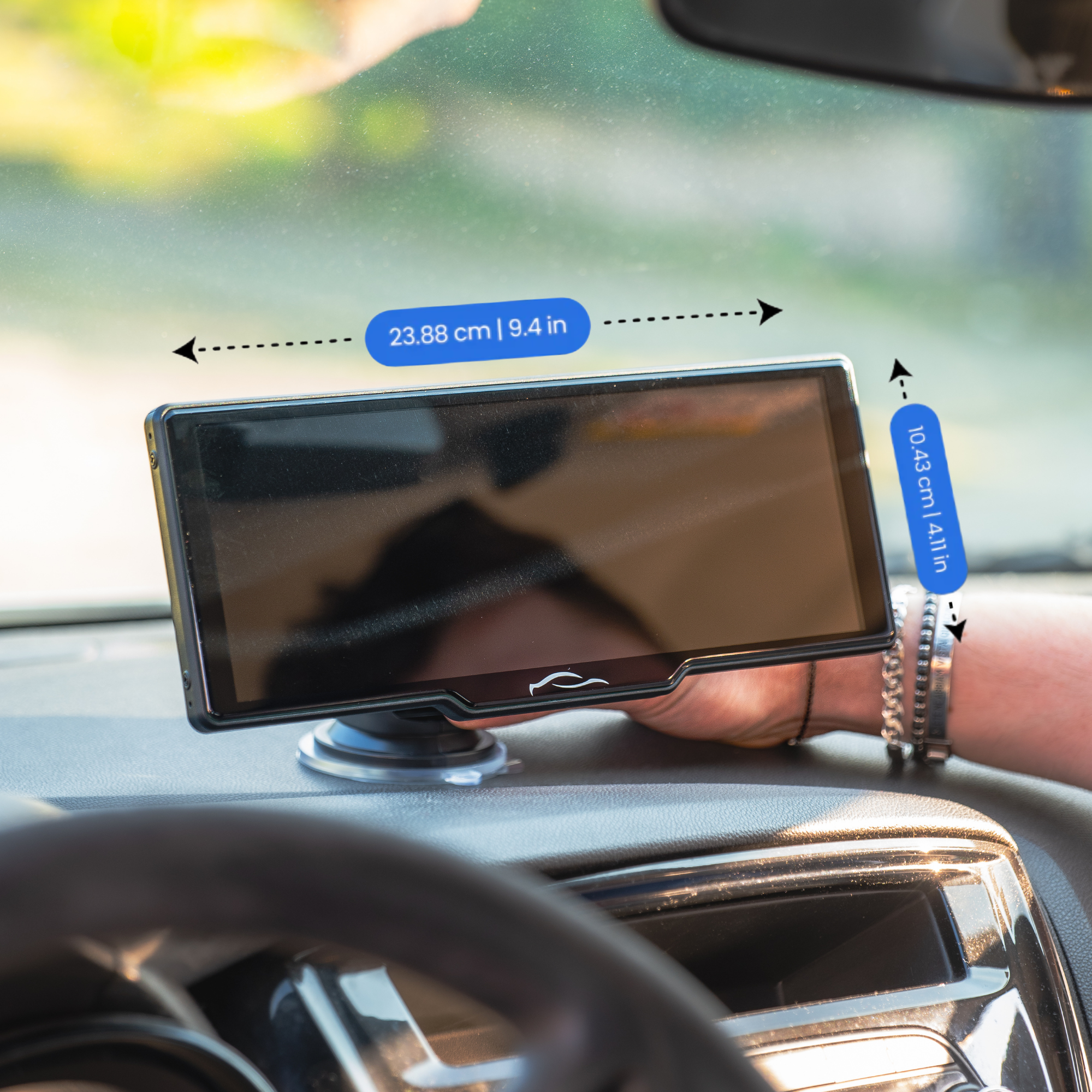 Tesstudio 2026 Plug-and-Play 4K CarPlay & Android Auto Screen with Dashcam