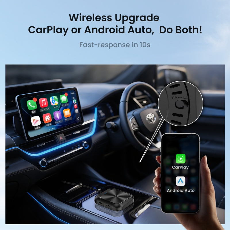 2026 Tesstudio CarPlay AI Box 4G——Universal Wireless Carplay/Android Auto Adapter