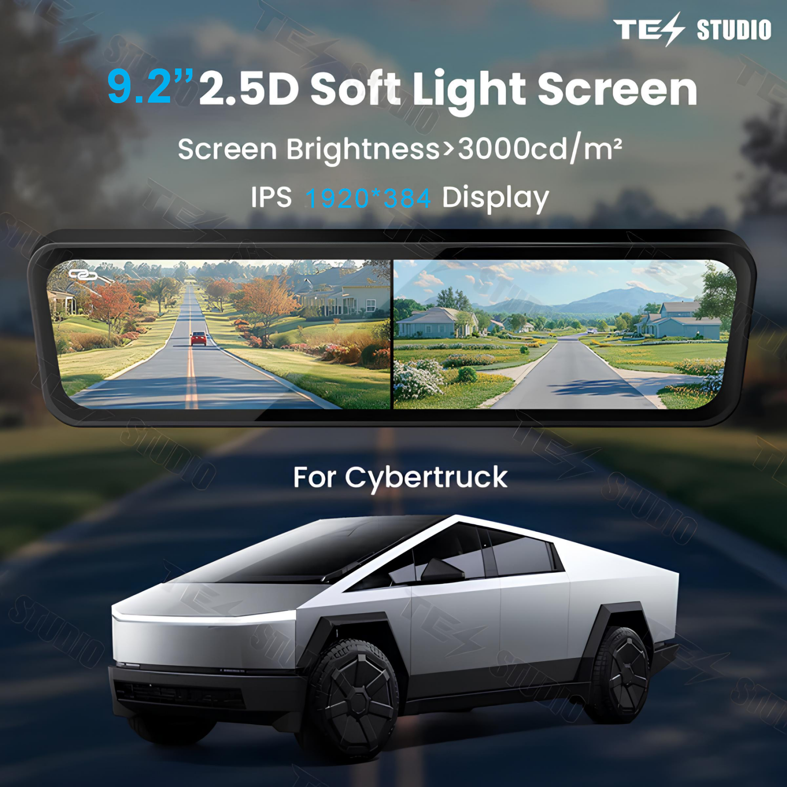 S92/S11 11.6 Inch Streaming Rearview Mirror Recorder For Tesla Cybertruck
