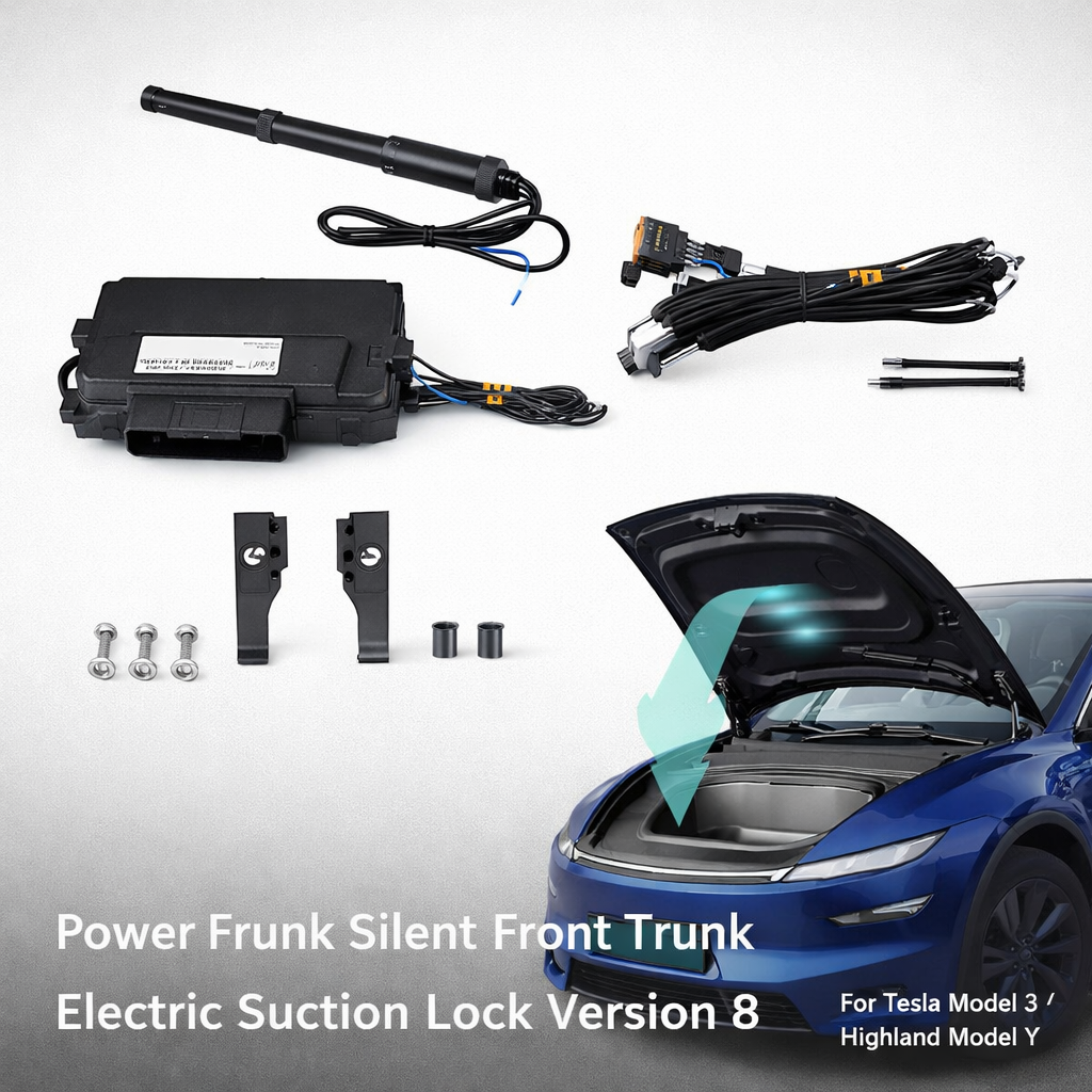 Tesstudio Power Frunk Electric Suction Lock V8 Complete Kit for Tesla Model 3 Highland & Model Y