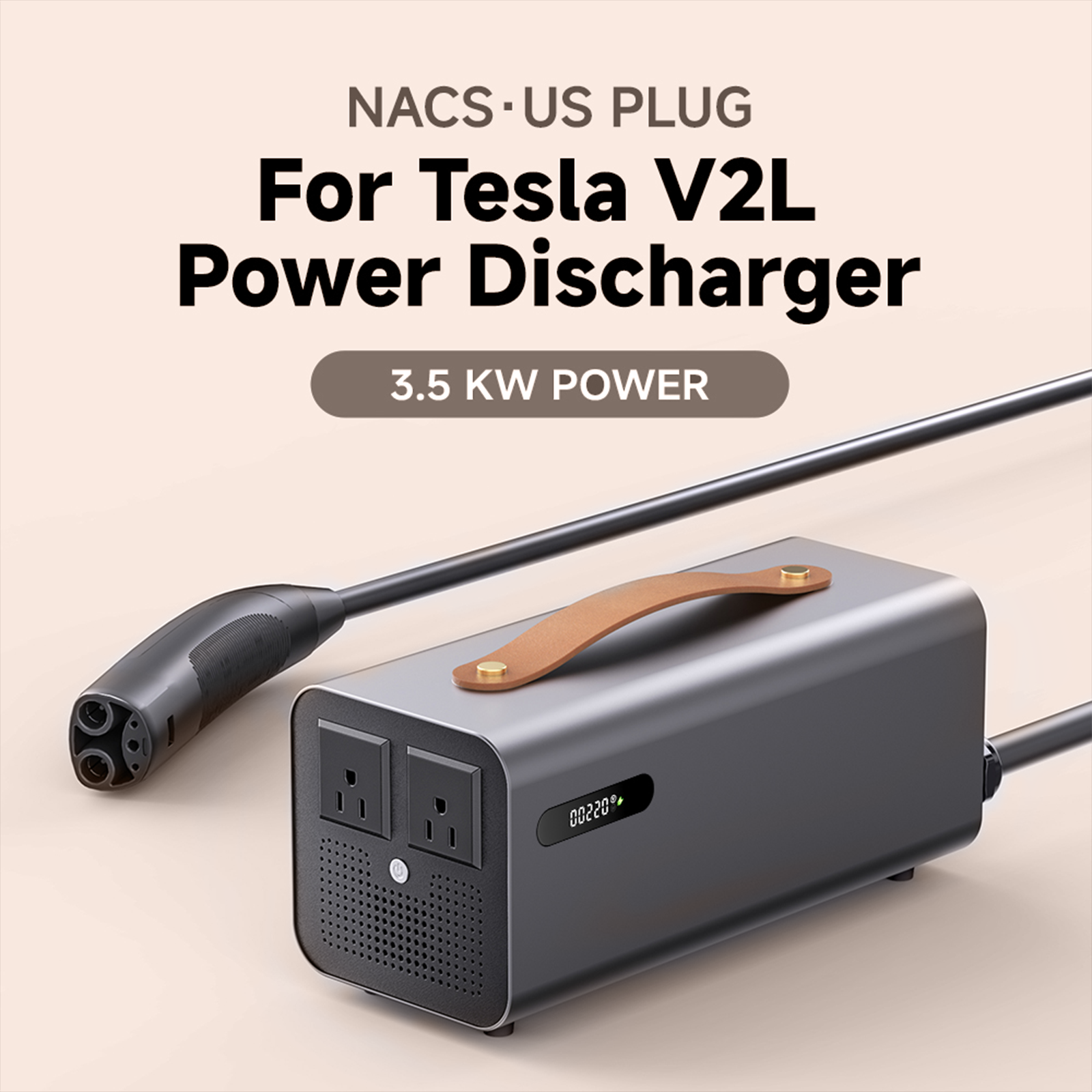 Power Station V2L Power Discharge Device 3.5 KW (North America Version) For Tesla - Tesstudio