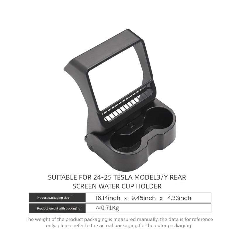 2025 2026 Rear Screen Cup Holder 3 in 1 for Model 3 Highland/ Model Y Juniper