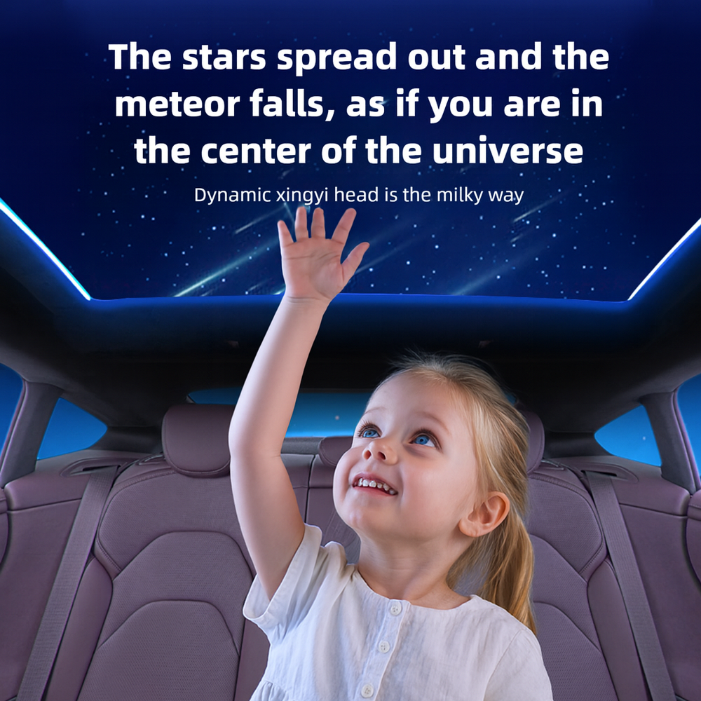 Tesstudio Smart Voice-Controlled Starry Sunshade for Tesla Model Y / Y Juniper | Enjoy the Rolls-Royce Starry Sky