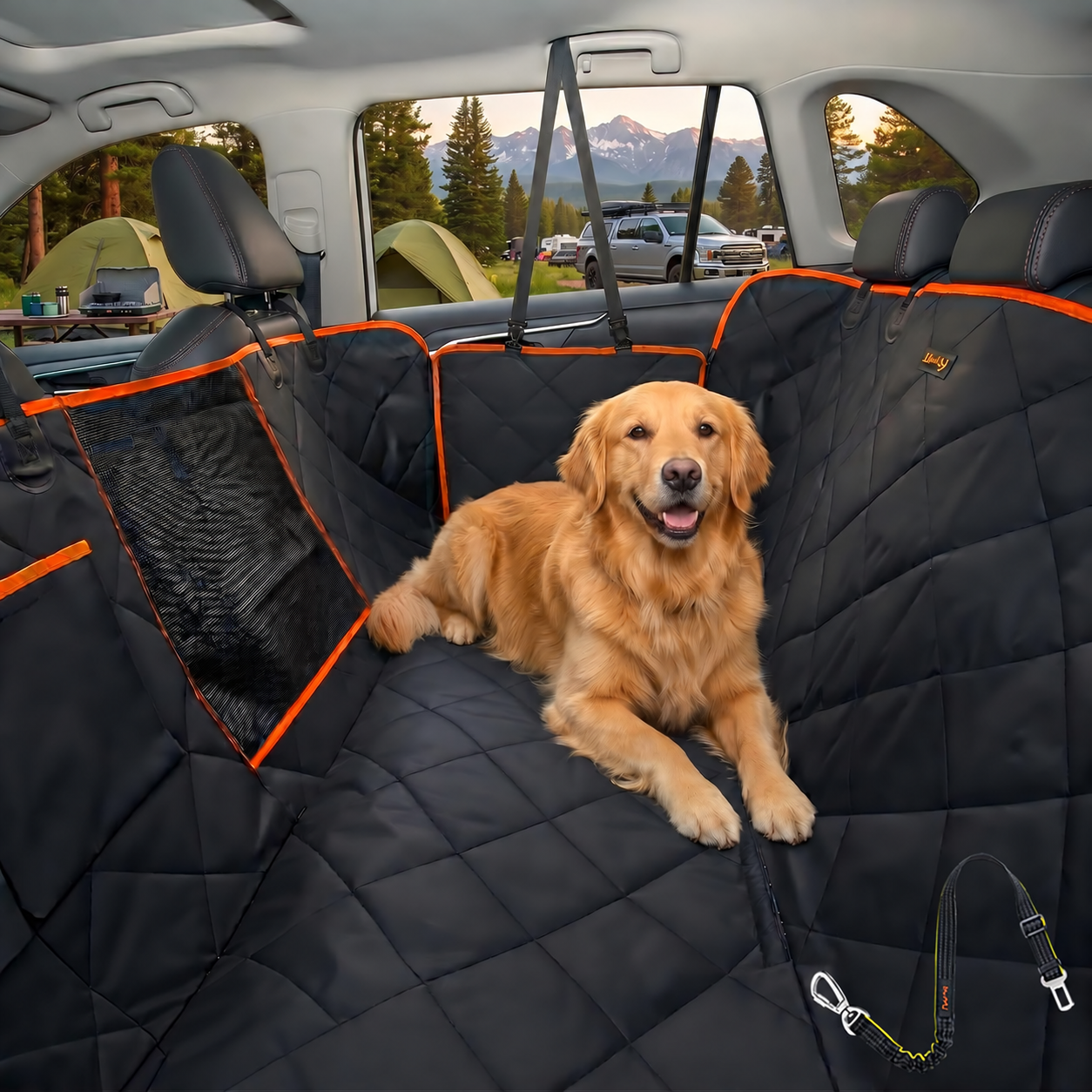 Tesla Rear Seat Dog Car Seat Cover, Waterproof Scratch-Resistant Pet Protector