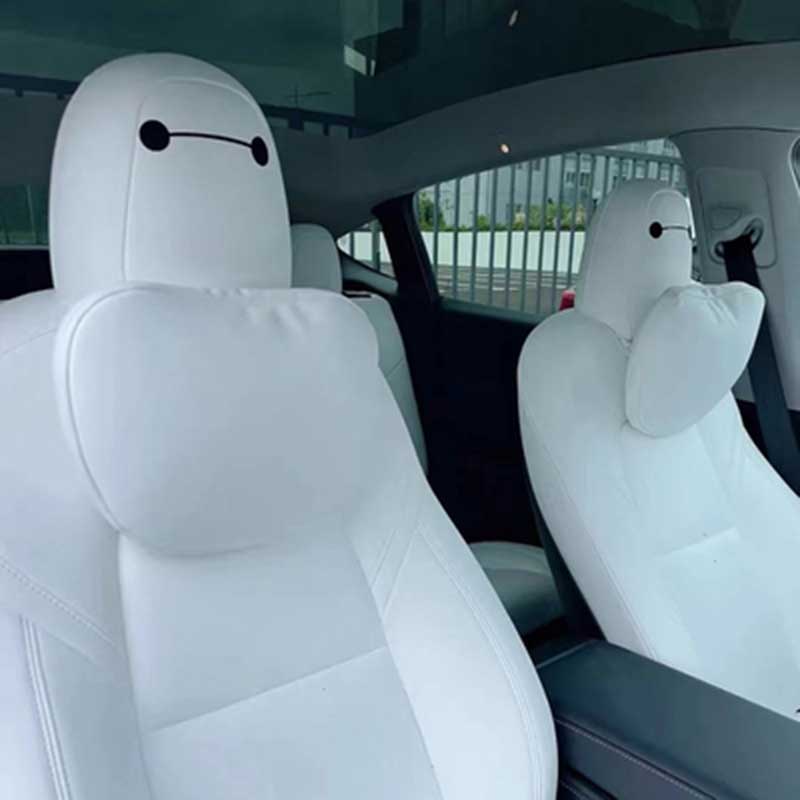 Model 3/Y/S/X/Cybertruck Baymax Headrest Stickers Decoration Sticker for Tesla(4 PCS)