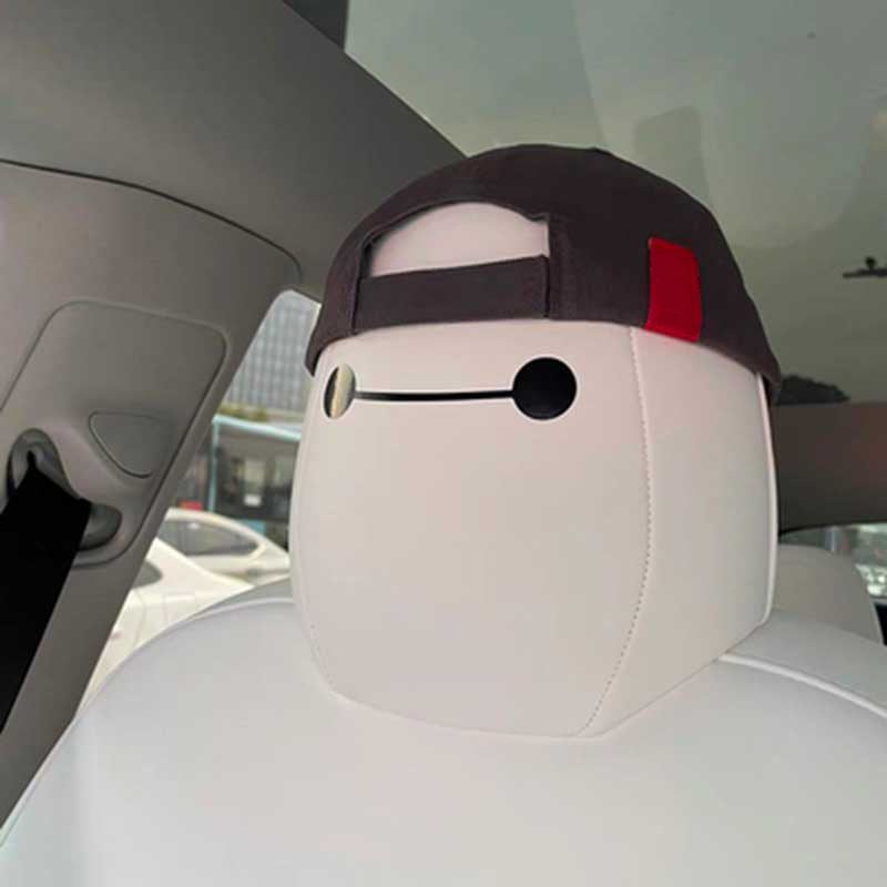 Model 3/Y/S/X/Cybertruck Baymax Headrest Stickers Decoration Sticker for Tesla(4 PCS)