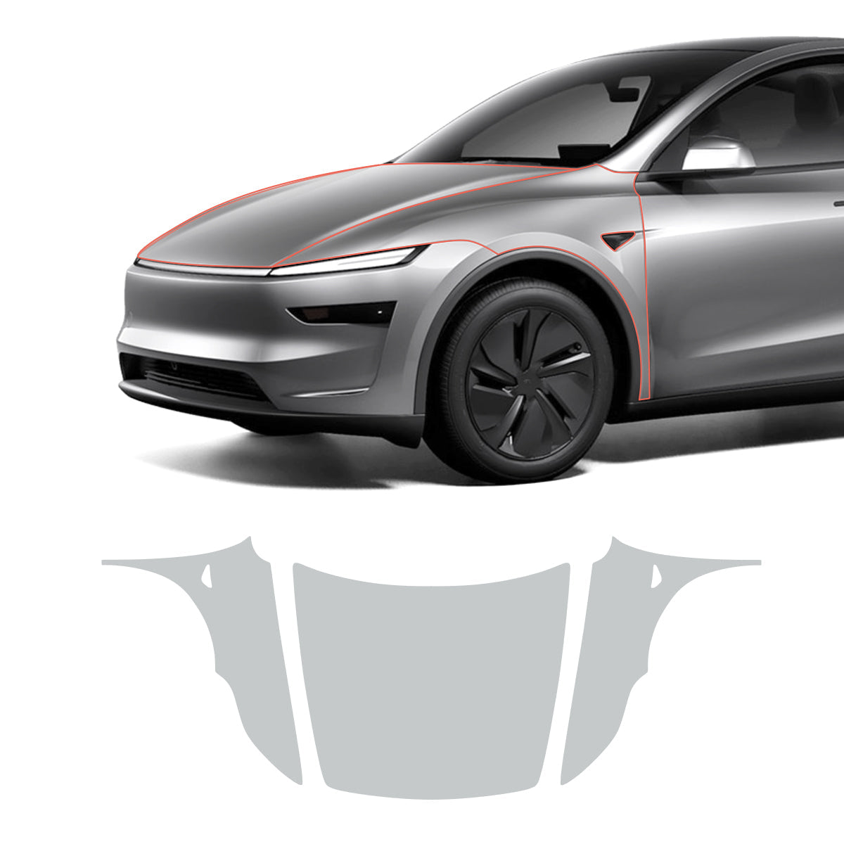 Glossy TPU Invisible Full-Body PPF for Tesla Model Y Juniper 2025+