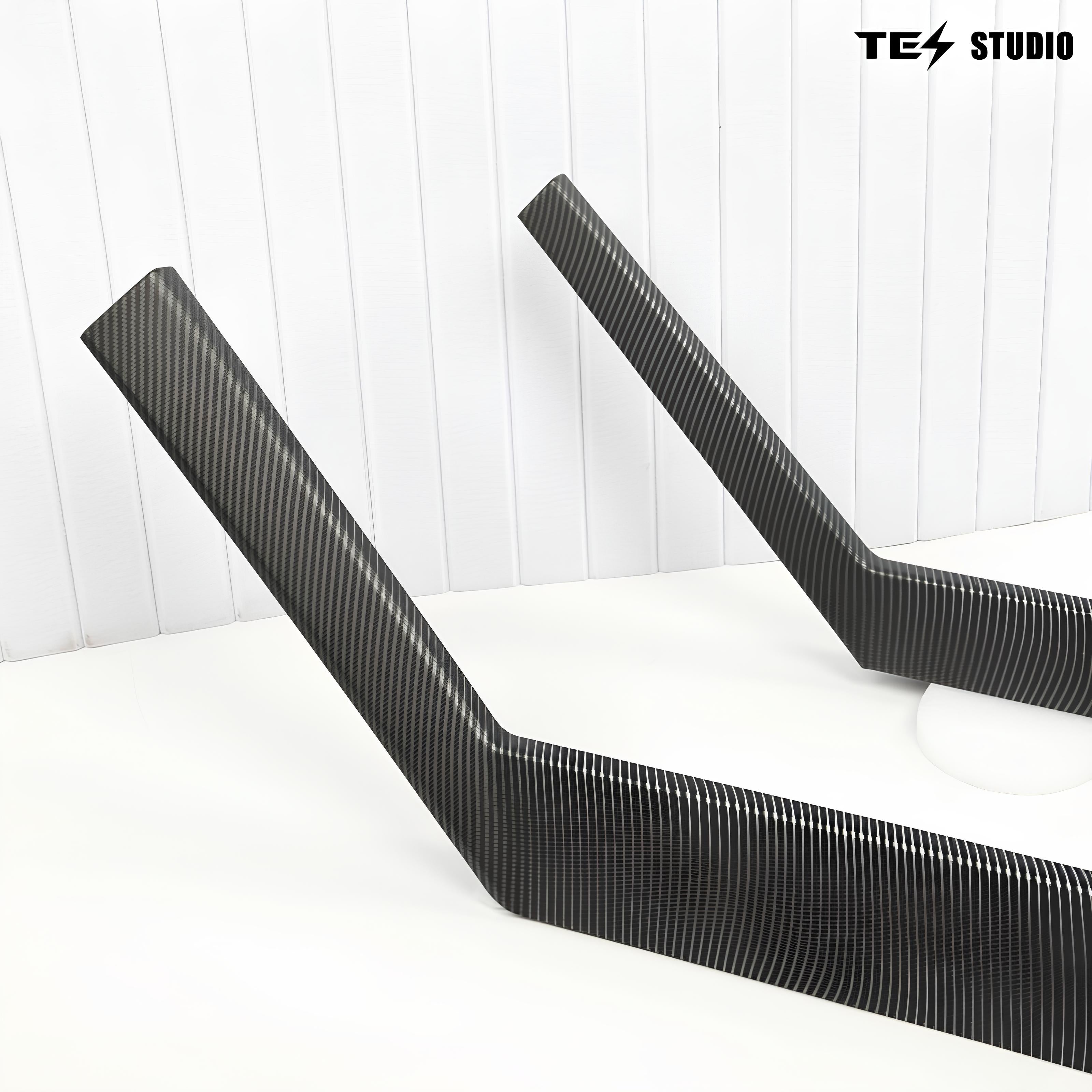 Lower Center Console Side Trim Covers (Carbon Fiber Pattern ABS) For Tesla Cybertruck Accessories