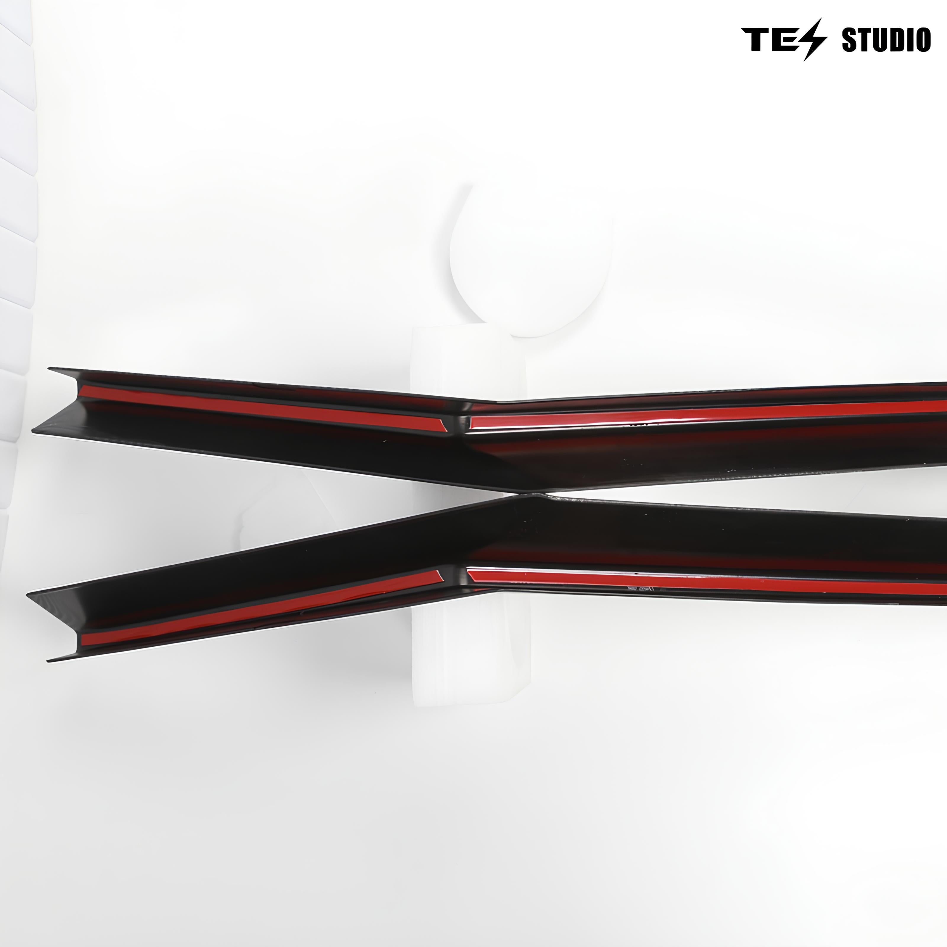Lower Center Console Side Trim Covers (Carbon Fiber Pattern ABS) For Tesla Cybertruck Accessories