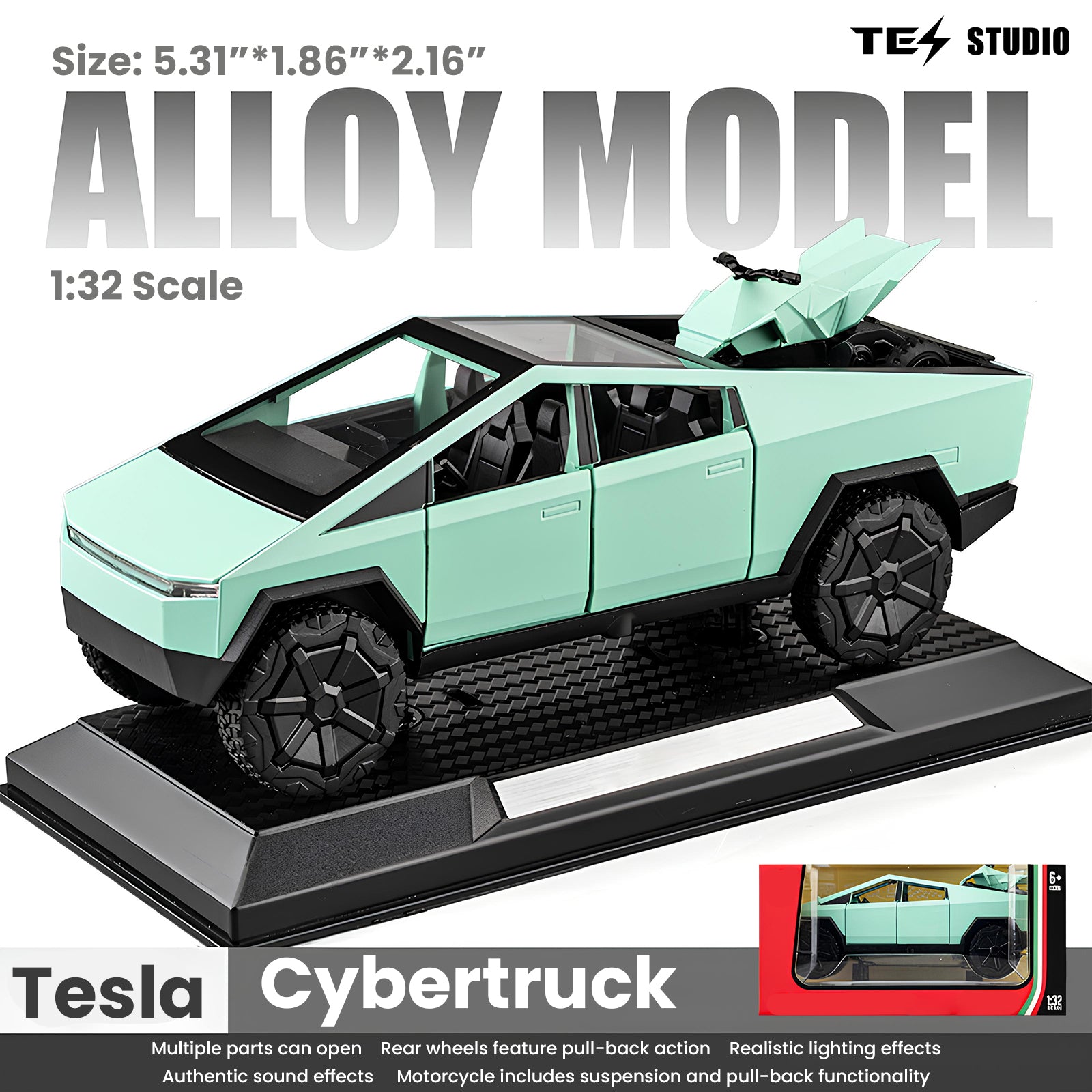 Tesla Cybertruck Metal Model Car Toy Trucks Pick-Up Truck Toys for Kids Tesstudio®