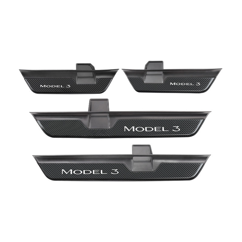 Tesla Model 3 Highland Illuminated Door Sills Led Door Sill Plate Door Sills Covers Plates Protector Illuminated Interior Accessories Tesstudio®