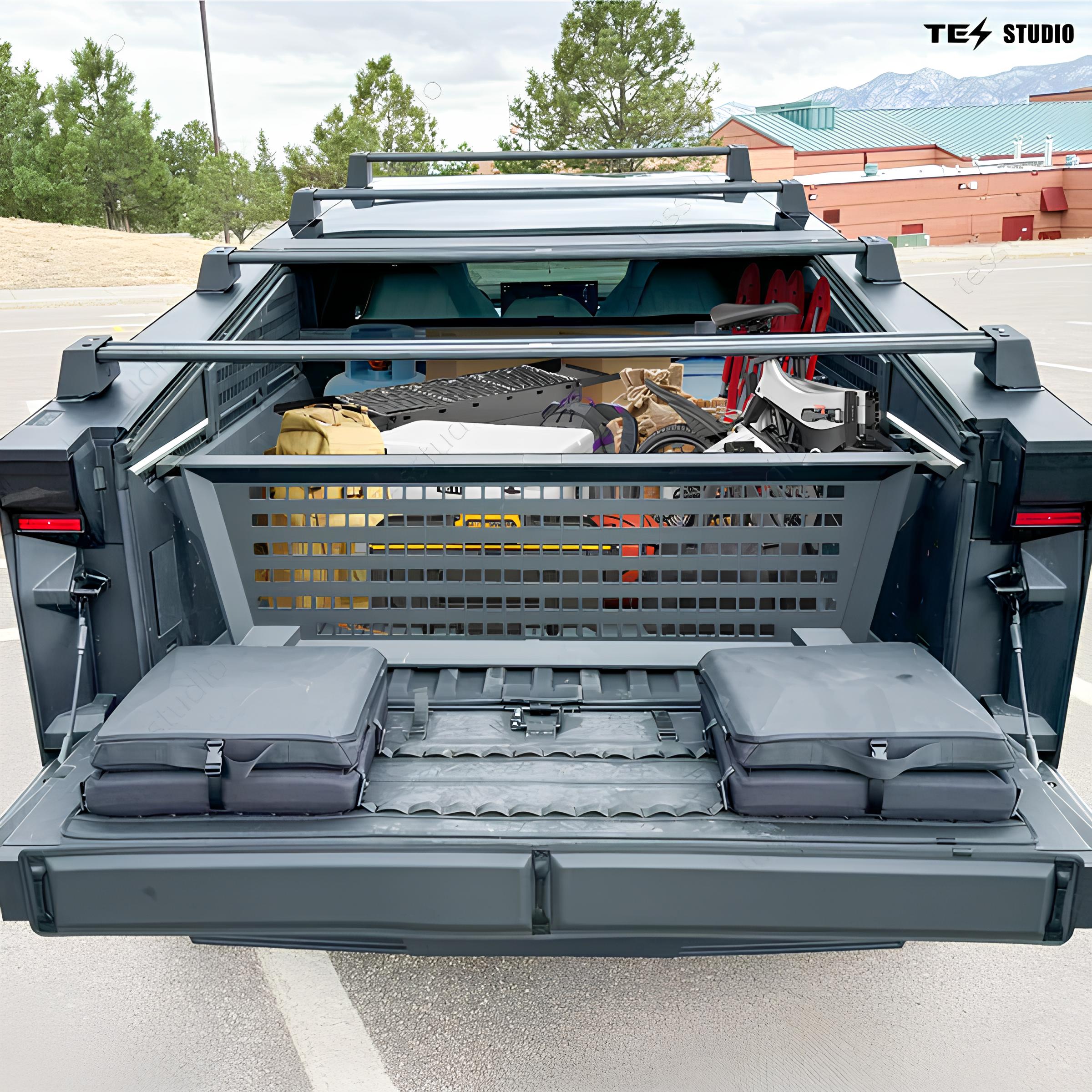 Tesla Cybertruck Vault Cargo Divider Rear Trunk Bed Divider Tesstudio®