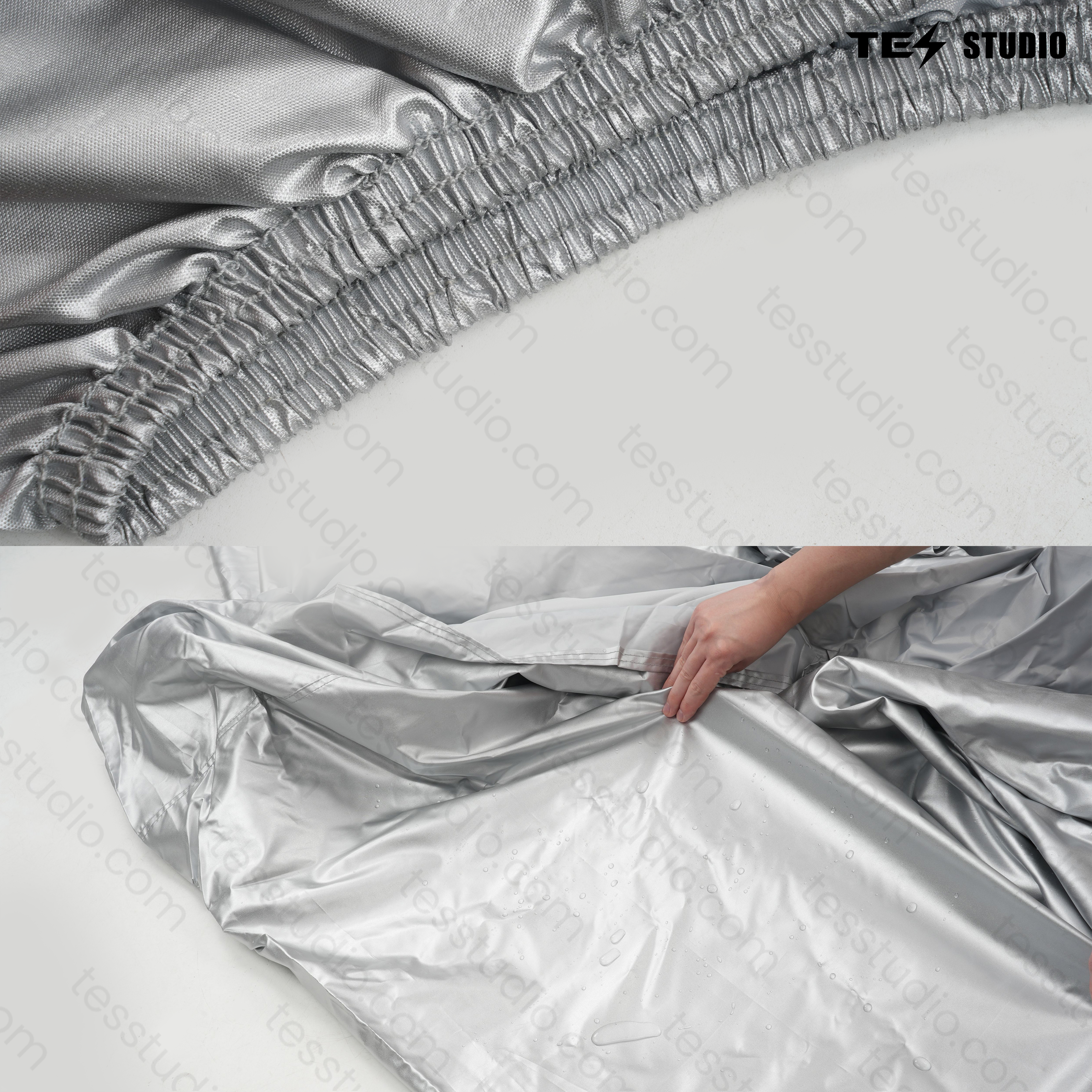 Tesla Cybertruck Accessories All Weather Car Covers with Zipper Door Waterproof Windproof Band All-Season Protection Tesstudio®