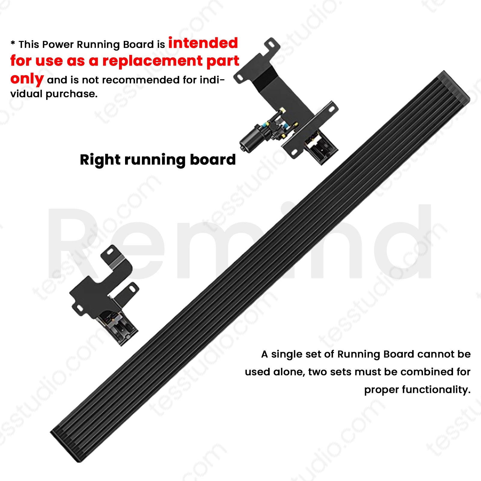 Tesla Cybertruck Accessories Obsidian Deployable Power Running Boards Electric Side Steps Tesstudio®