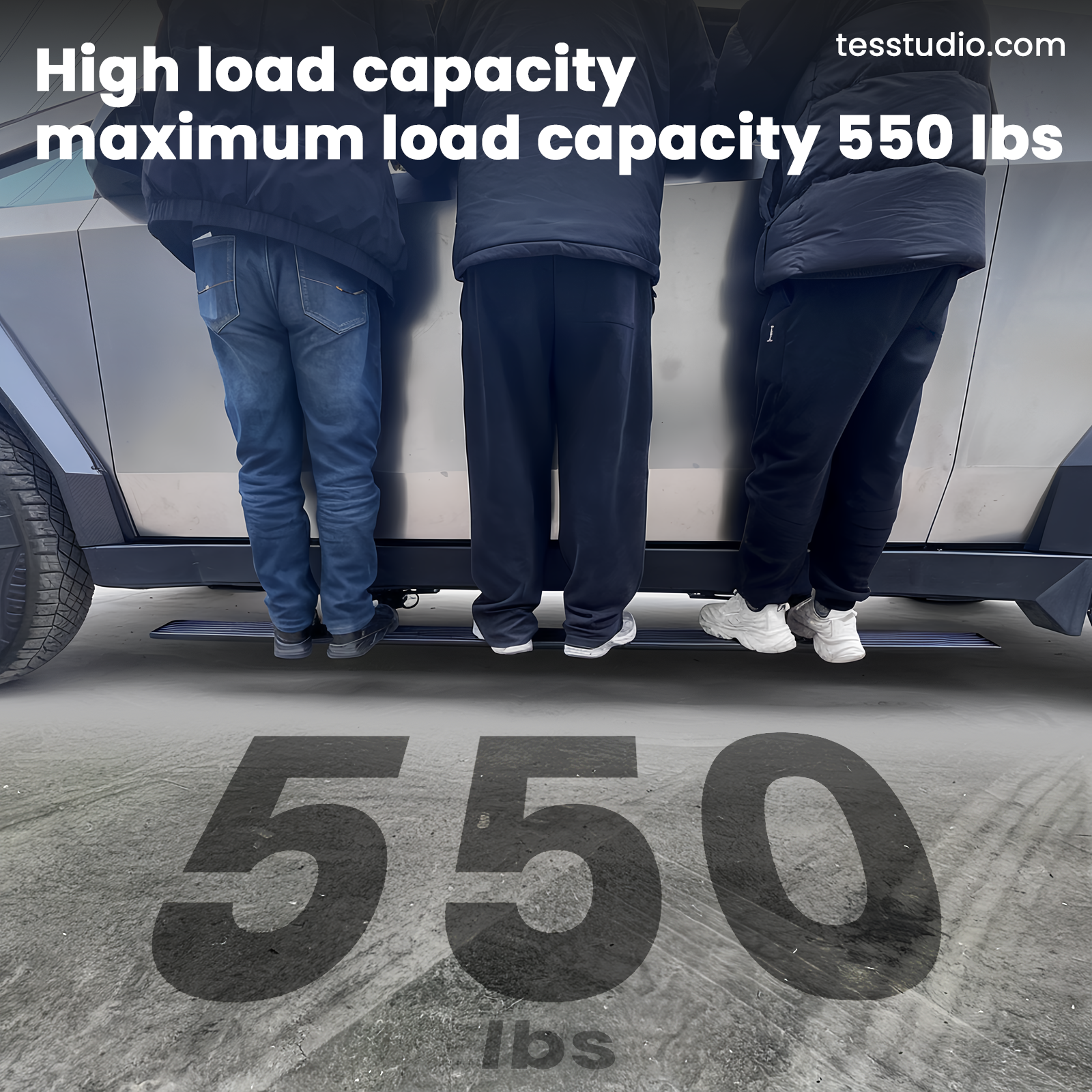 Tesla Cybertruck Accessories Power Running Boards For Trucks Side Steps Brackets Nerf Bars Power Steps Tesstudio®