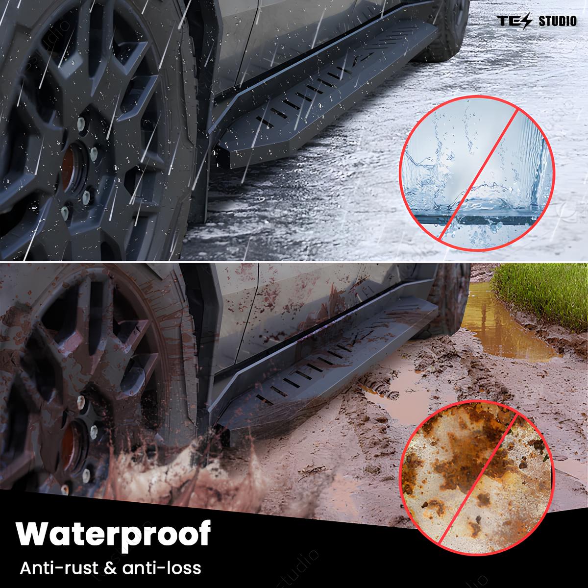 Tesla Cybertruck Running Boards Side Steps Cybertruck Nerf Bars Cybertruck Exterior Brackets Tesla Accessories Tesstudio®