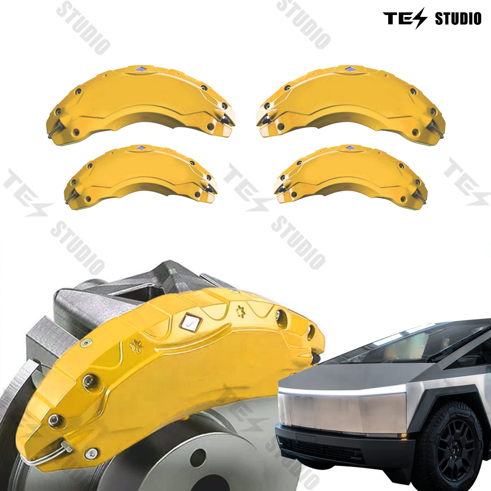 Tesla Cybertruck Brake Caliper Cover Cybertruck Wheel Red Caliper Covers Brake Caliper Colors Tesstudio®