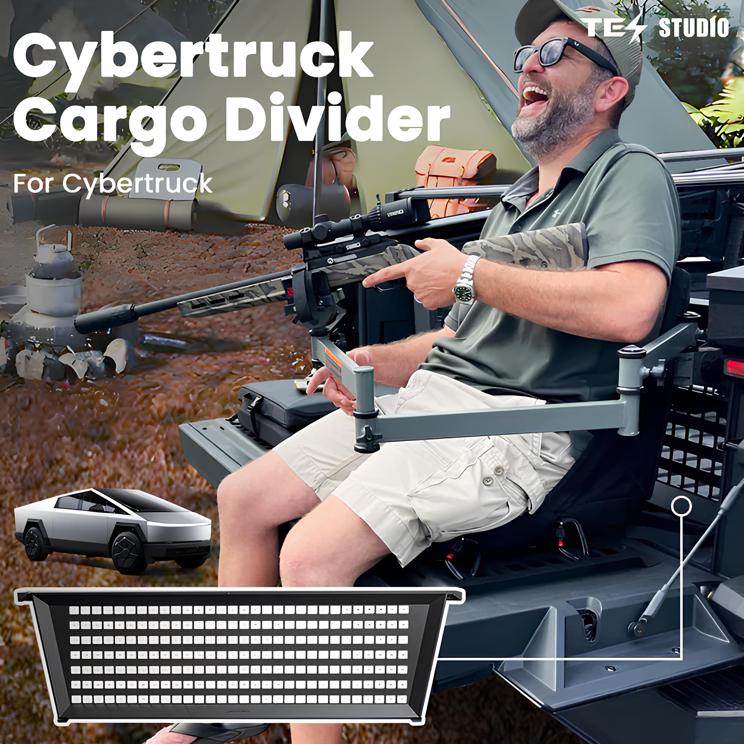 Tesla Cybertruck Vault Cargo Divider Rear Trunk Bed Divider Tesstudio®