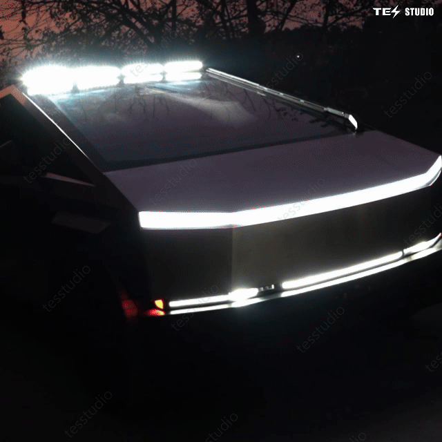 Tesla Cybertruck LED Light Bar Cybertruck Off Road Lights Lower Hidden Bumper Lower Grille Light Bar Kit Tesstudio®