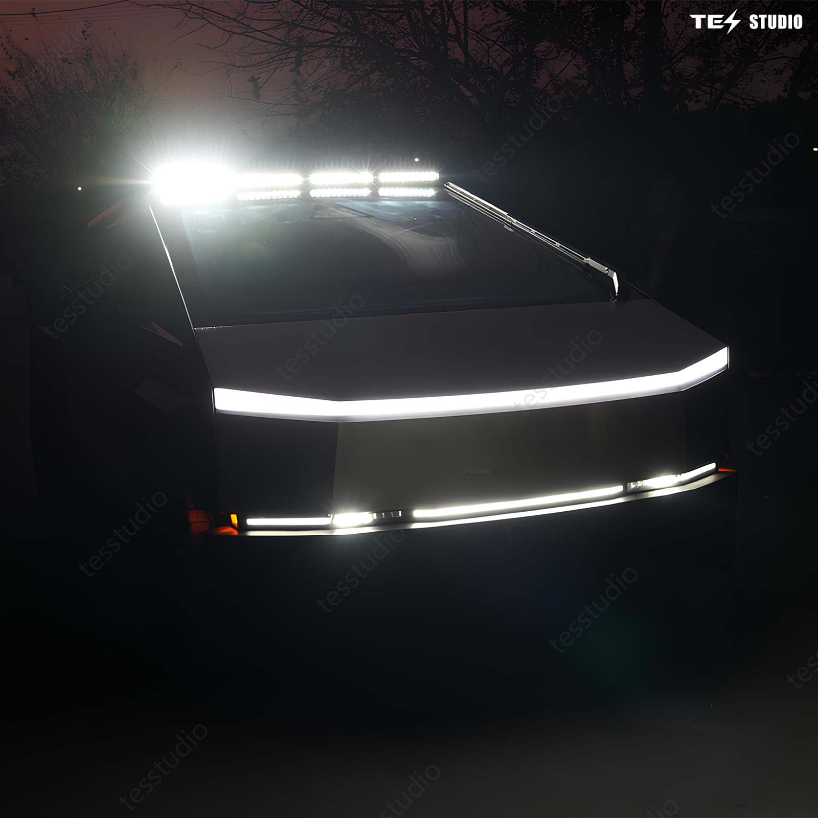 Tesstudio Off Road Lightbar Roof Spotlights Light LED Lights Off-Road For Tesla Cybertruck