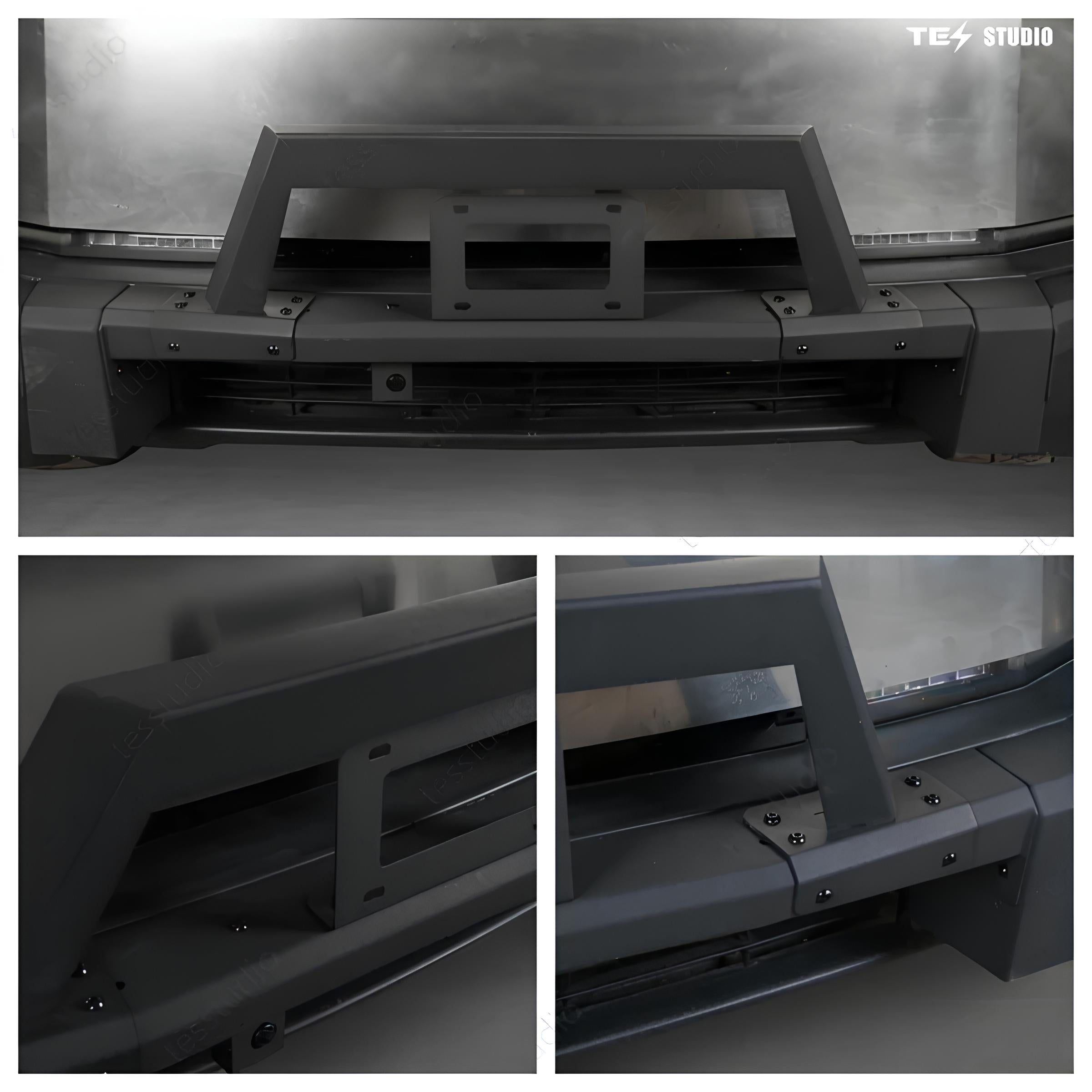 🎉Spring Sale ($429)!Steel Front Bumper with Black Texture For Tesla Cybertruck