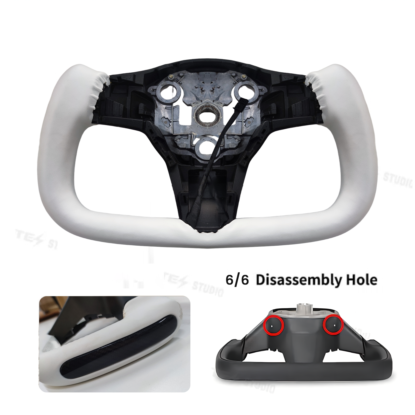 Tesla Model 3Y Steering Wheel Real Carbon Fiber Yoke Steering Wheel Tesstudio®