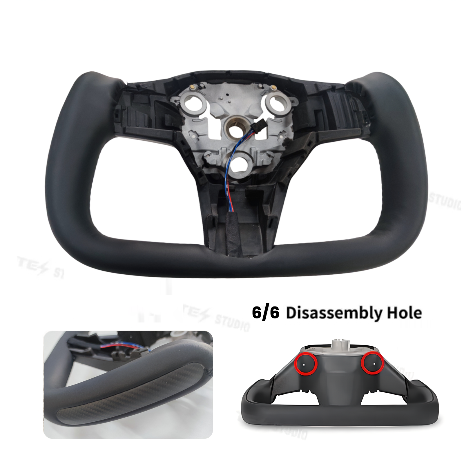 Tesla Model 3Y Steering Wheel Real Carbon Fiber Yoke Steering Wheel Tesstudio®