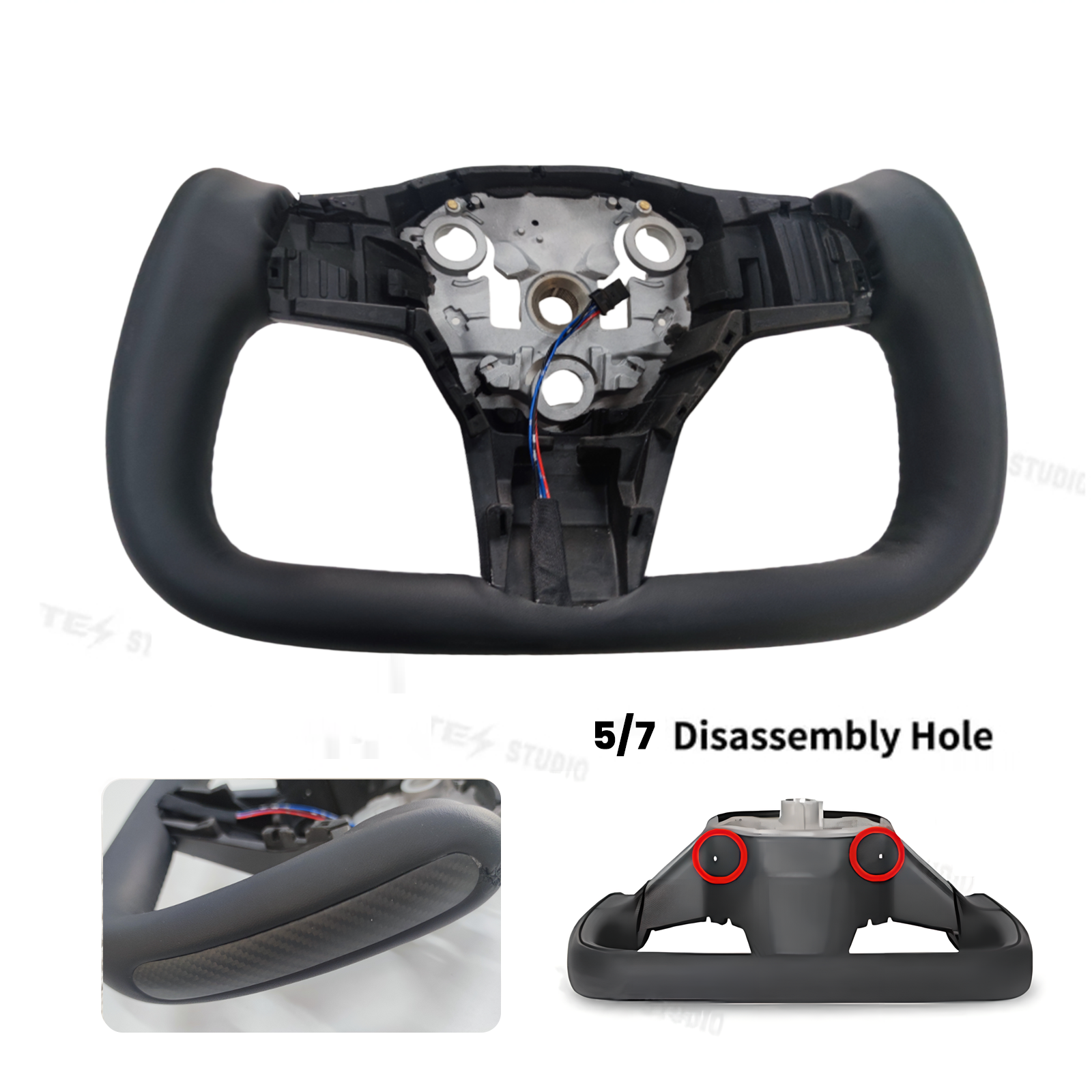 Tesla Model 3Y Steering Wheel Real Carbon Fiber Yoke Steering Wheel Tesstudio®