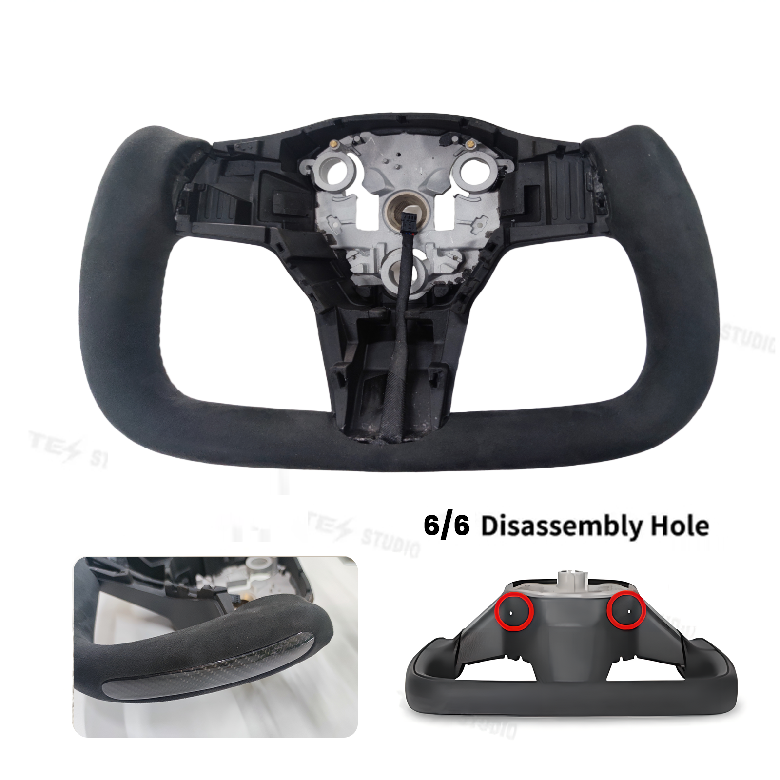 Tesla Model 3Y Steering Wheel Real Carbon Fiber Yoke Steering Wheel Tesstudio®