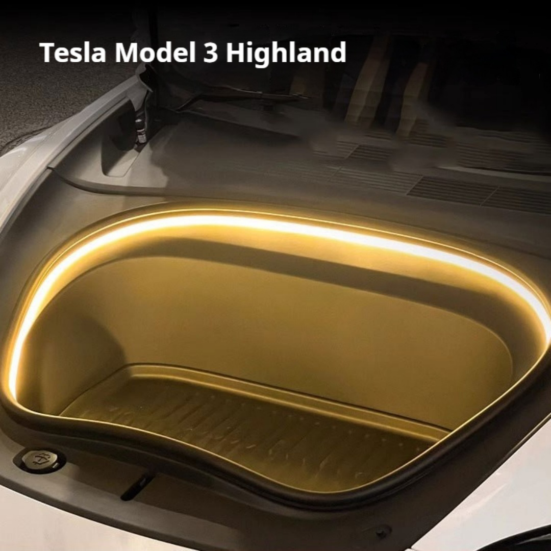 Tesla Model 3 Highland Frunk LED Strip Lights Tesla Accessories Front Trunk Ambient Lights Tesstudio®