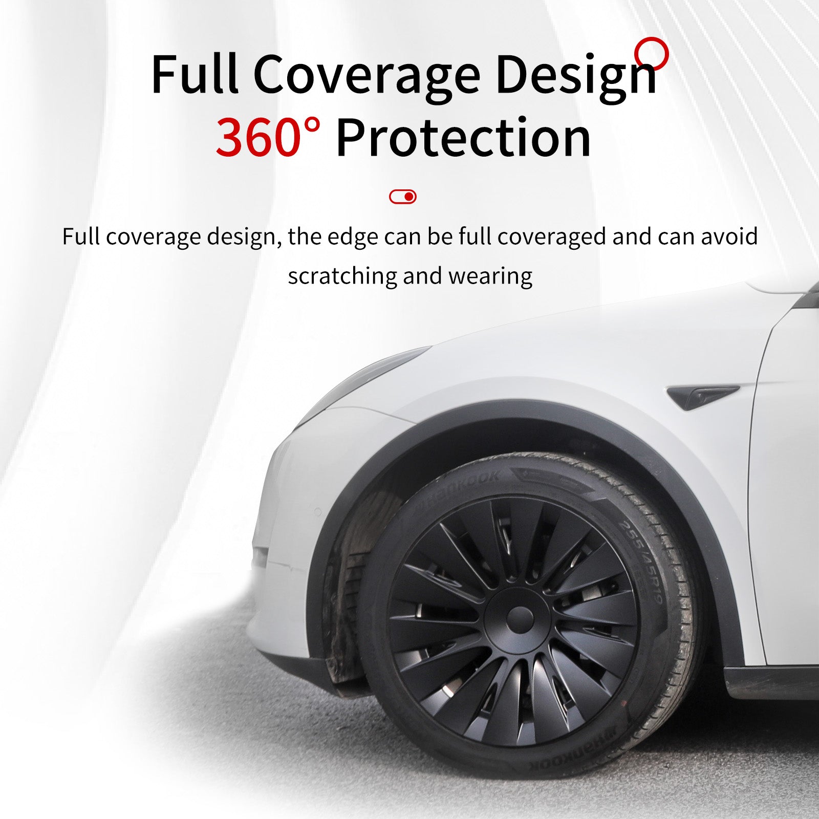 Tesla Model Y Wheels Hub Caps 19'' Cyclone Style Wheel Cover Tesla Model Y Wheel Covers Tesla Accessories Tesstudio®