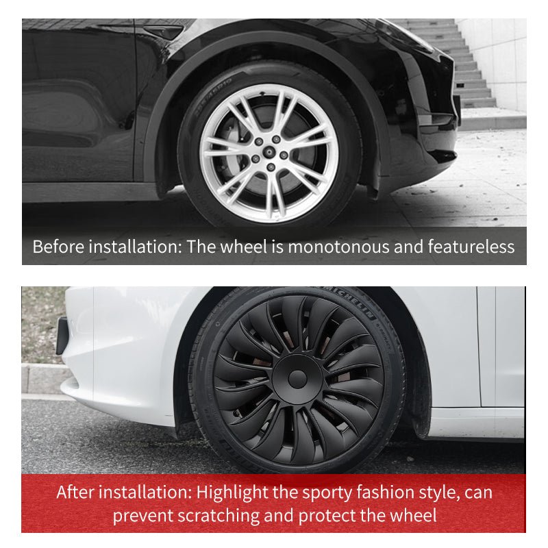 Tesla Model Y Protector Cover Kit 19'' Classic Storm Style Wheel Cover Model Y Center Caps Tesstudio®