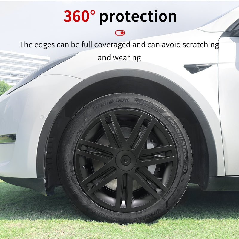 Tesla Model Y Wheel Hub Cap 19'' Star Style Wheel Cover Model Y Full Coverage Hubcap Tesstudio®